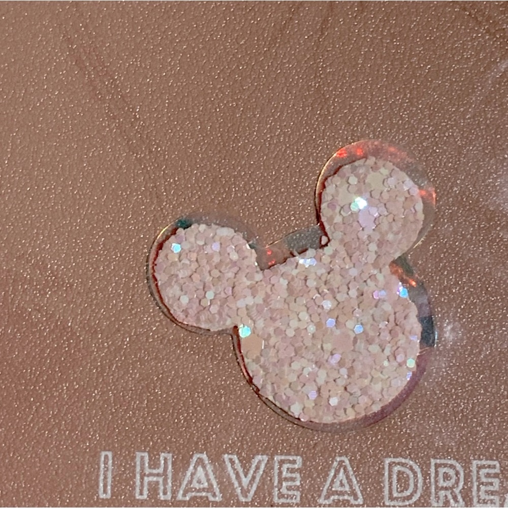 Minnie Mickey Mouse Wristlet Clutch  Convertible Long Wallet Dusty Pink - Picture 9 of 16